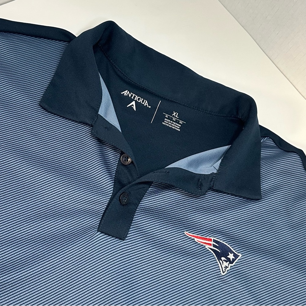 ANTIGUA MENS PERFORMANCE SS NAVY NFL NEW ENGLAND PATRIOTS POLO XL